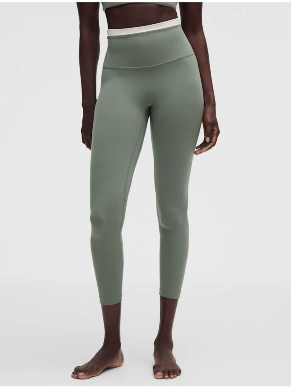 Lululemon Align SHR pants 25” Trim Willow/ Light Ivory